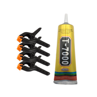 Kit 4 Grampos Presilhas Fixa Tela Celular + Cola
