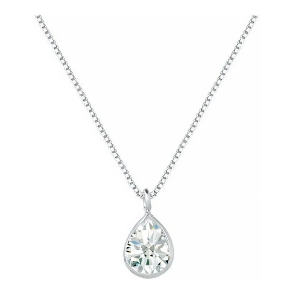 Colar Ponto de Luz Gota em Prata 925 em Oferta na Shopee