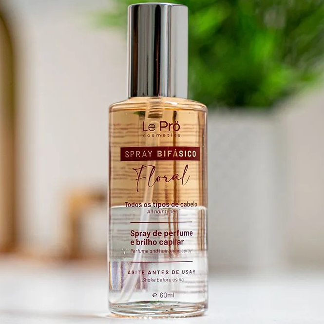 Spray Bifásico Floral Brilho e Perfume - Le Pro Cosmetics