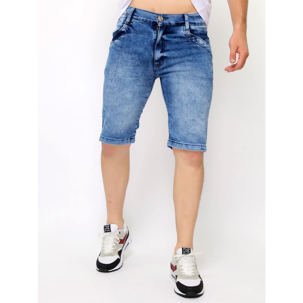 Bermuda Masculina Jeans Slim Com Lycra Elastano ROTA 77