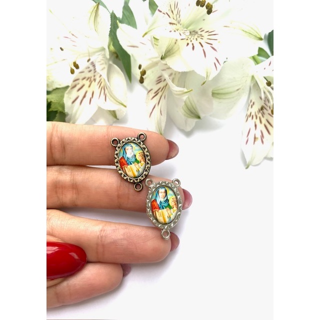 Entremeio Santa Ana - Sant'Ana Nº 2 Oval 2,3 x 1,5 cm para terço (10 unidades)