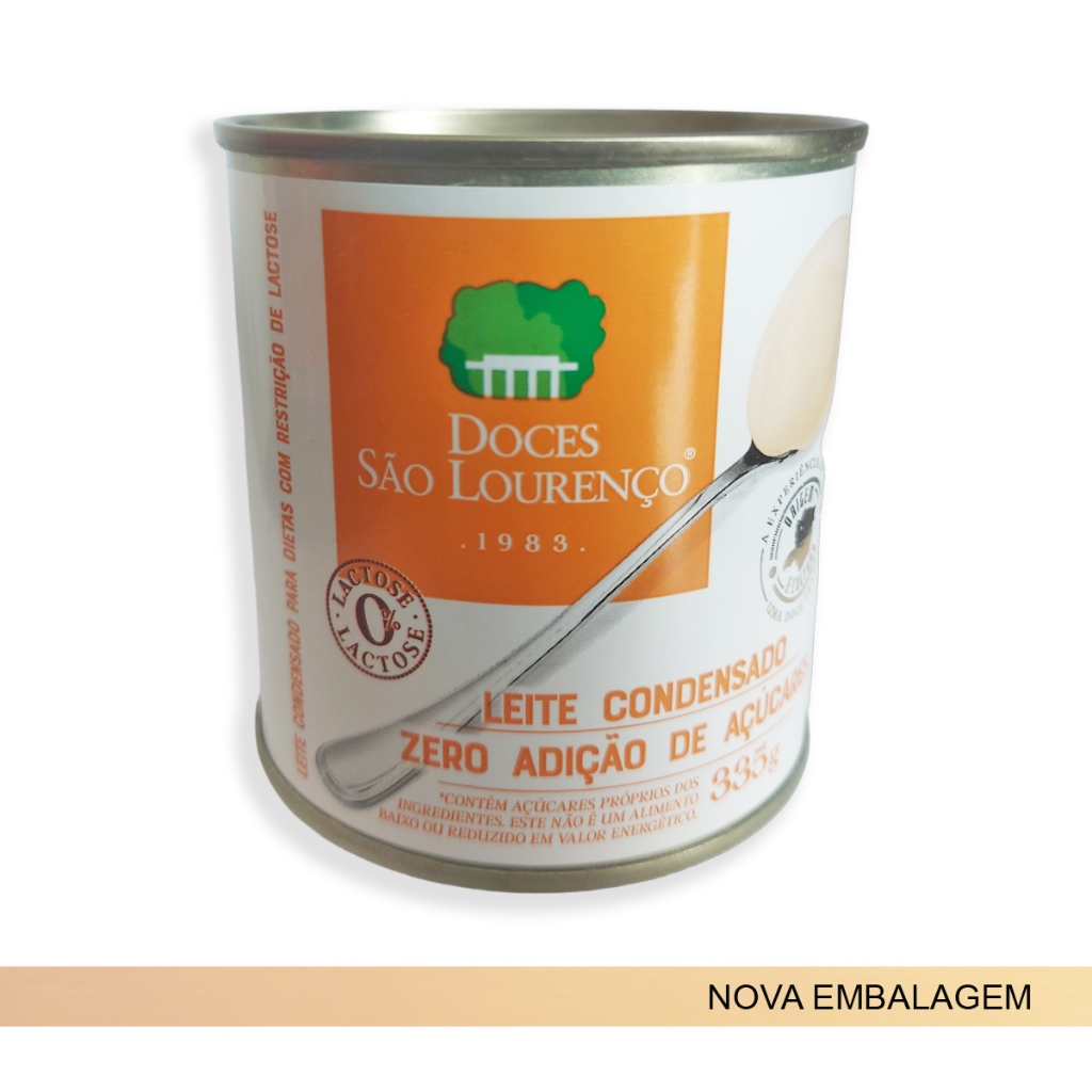 Leite Condensado Diet Zero Açúcar Sem Lactose Sem Glúten 335g