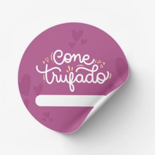 Adesivo Cone Trufados Kit Com 50 unidades  4cm em Oferta na Shopee