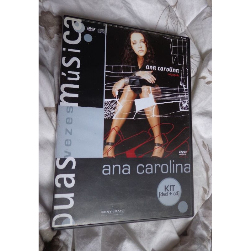Ana Carolina estampado duas vezes música kit CD e dvd usados