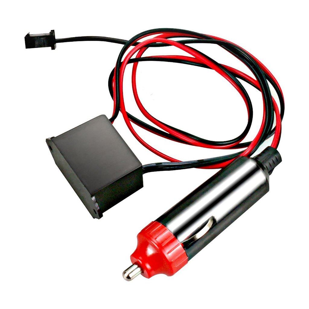 Mini Reator 12V para Fita LED Fio Neon Painel Carro Plug Acendedor 12V