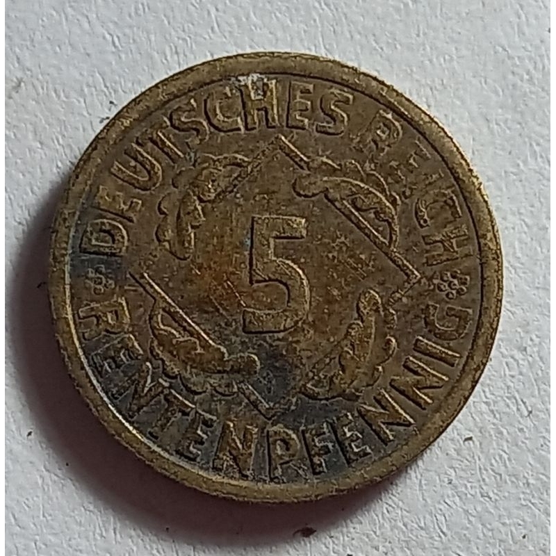 Pais: Alemanha 1924 - 5 RentenPfennig - Elimatec Moedas Antigas.