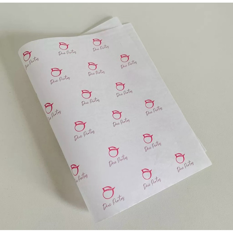 Papel Seda para embalagem 20x30 - Premium Personalizados com seu logo 50 un - Loja e presentes