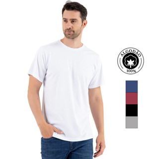 Camiseta Masculina Lisa Básica Branca 100% Algodão