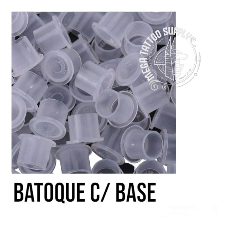 Batoque Cônico Natural Translucido - Para Tinta Procedimento Tatuagem e Micropigmentação.