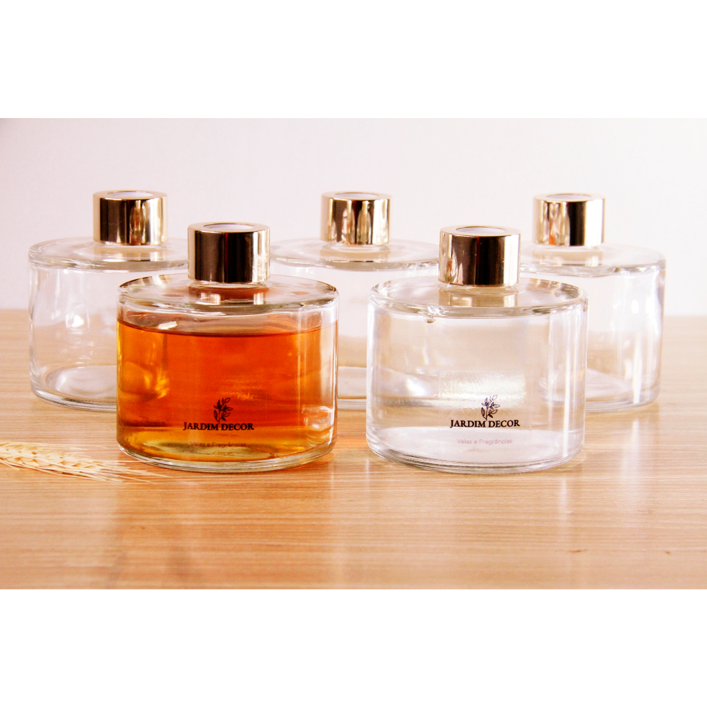 Combo 2 e 5 Unidades de Vidro Picolô Cilíndrico com Difusor de Ambientes – 240 ml