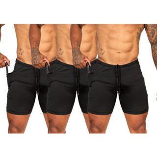 Kit 3 Bermuda Térmica Segunda Pele De Compressão Masculina/bermuda com bolso porta celular/short academia/Shorts Esportivo / Short Masculino Para Academia/ short de academia/short esportivo masculino