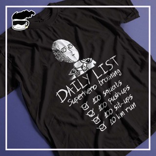 Camisa One Punch Man Saitama Lista Unissex 100% Algodão Camiseta Anime
