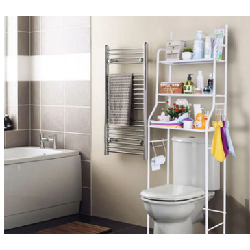 Rack Banheiro Estante Prateleira sobre vaso sanitario Metal Organizador Toalete Varanda