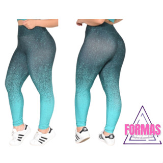 Calça Legging degradê e estampada para academia
