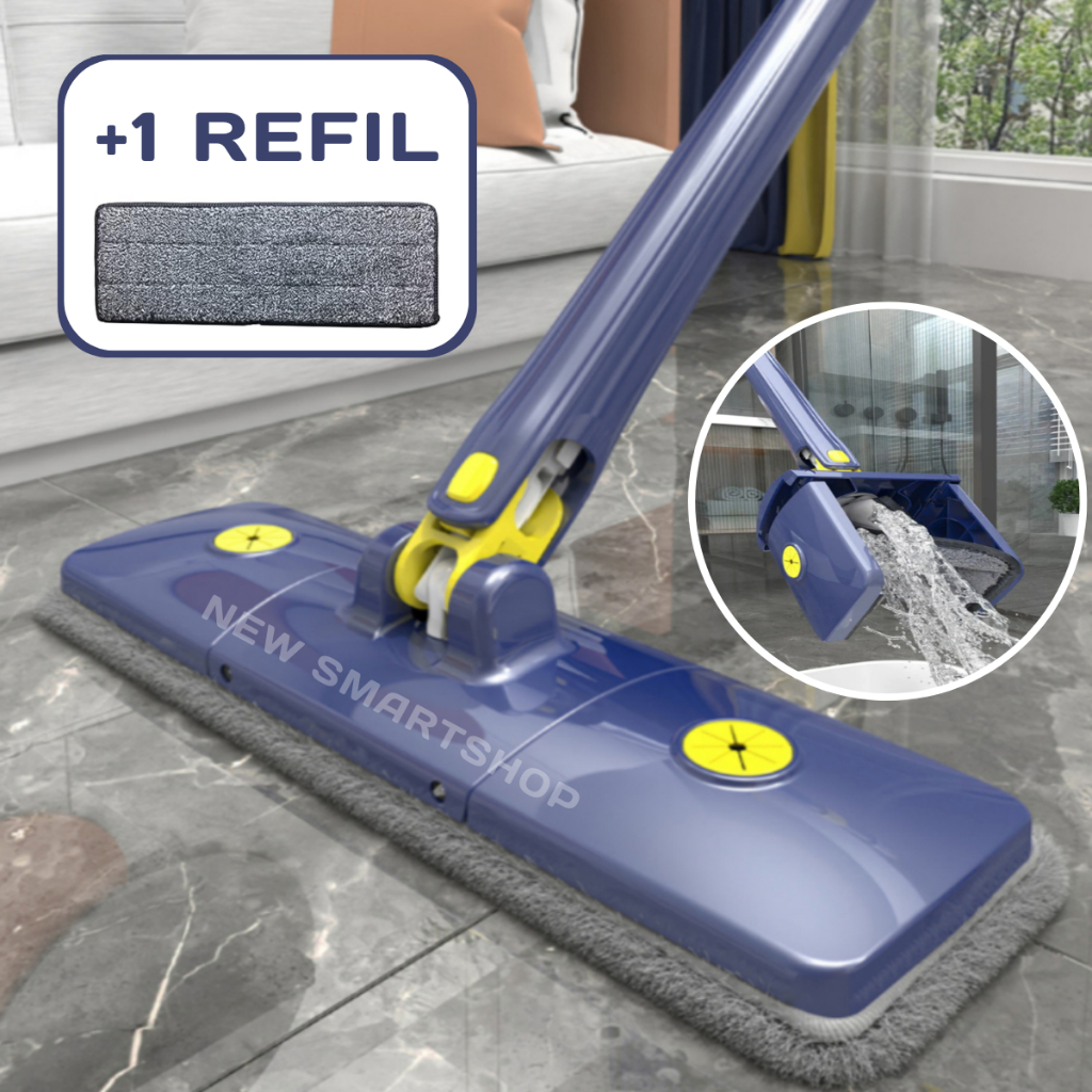 Esfregão Giratório Lava E Seca Extrusão Torção Microfibra Multiuso Limpeza de Piso Cozinha Limpa Rodo Mágico 360°