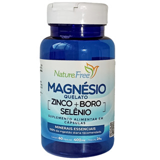 Magnésio Quelato Zinco + Boro + Selênio 60 Cápsulas - PRONTA ENTREGA!!