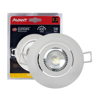 Spot Led 5W Redondo Branco Quente 3000k Bivolt Avant em Oferta na Shopee