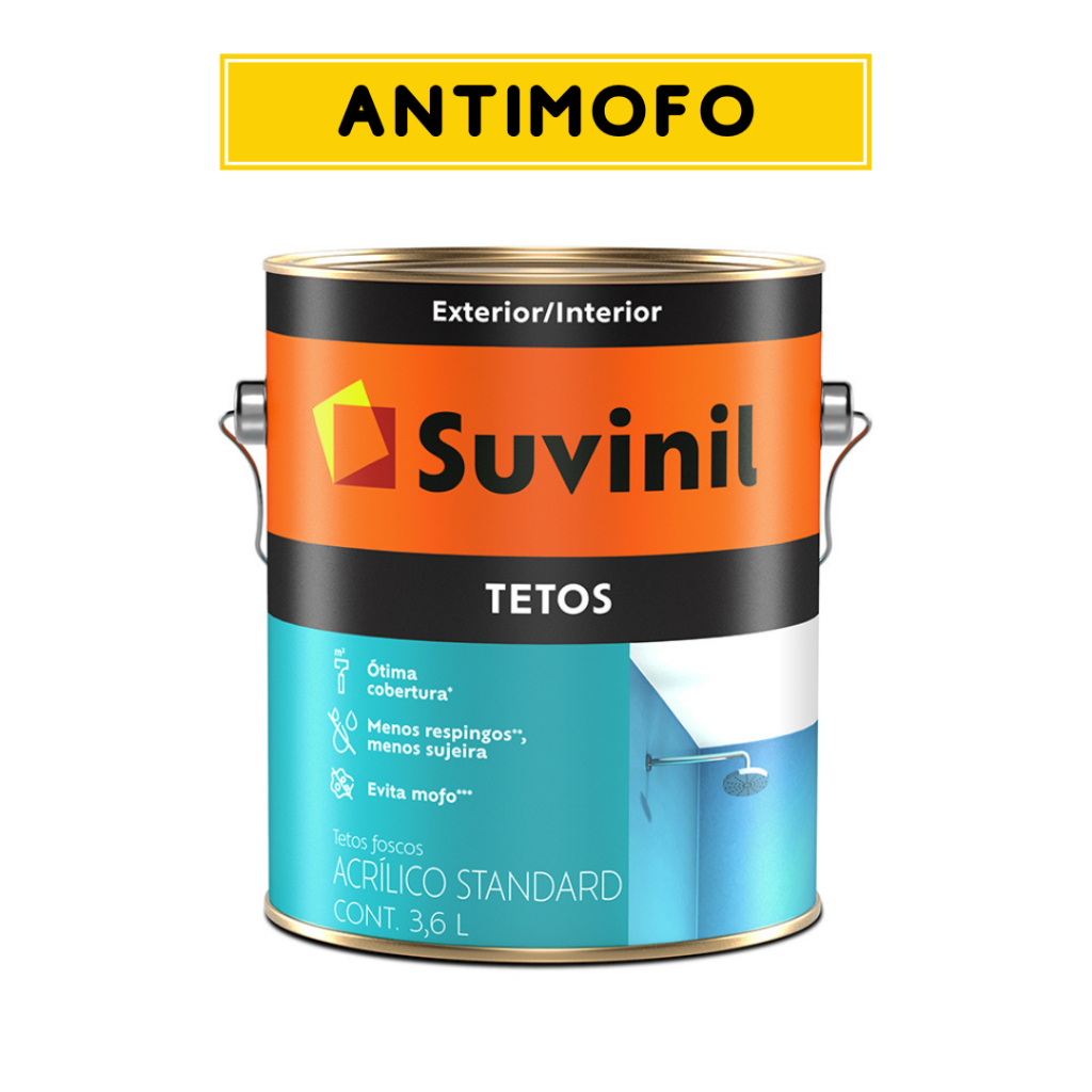 Tinta Antimofo Para Tetos 3,6l Branco - Suvinil em Oferta na Shopee