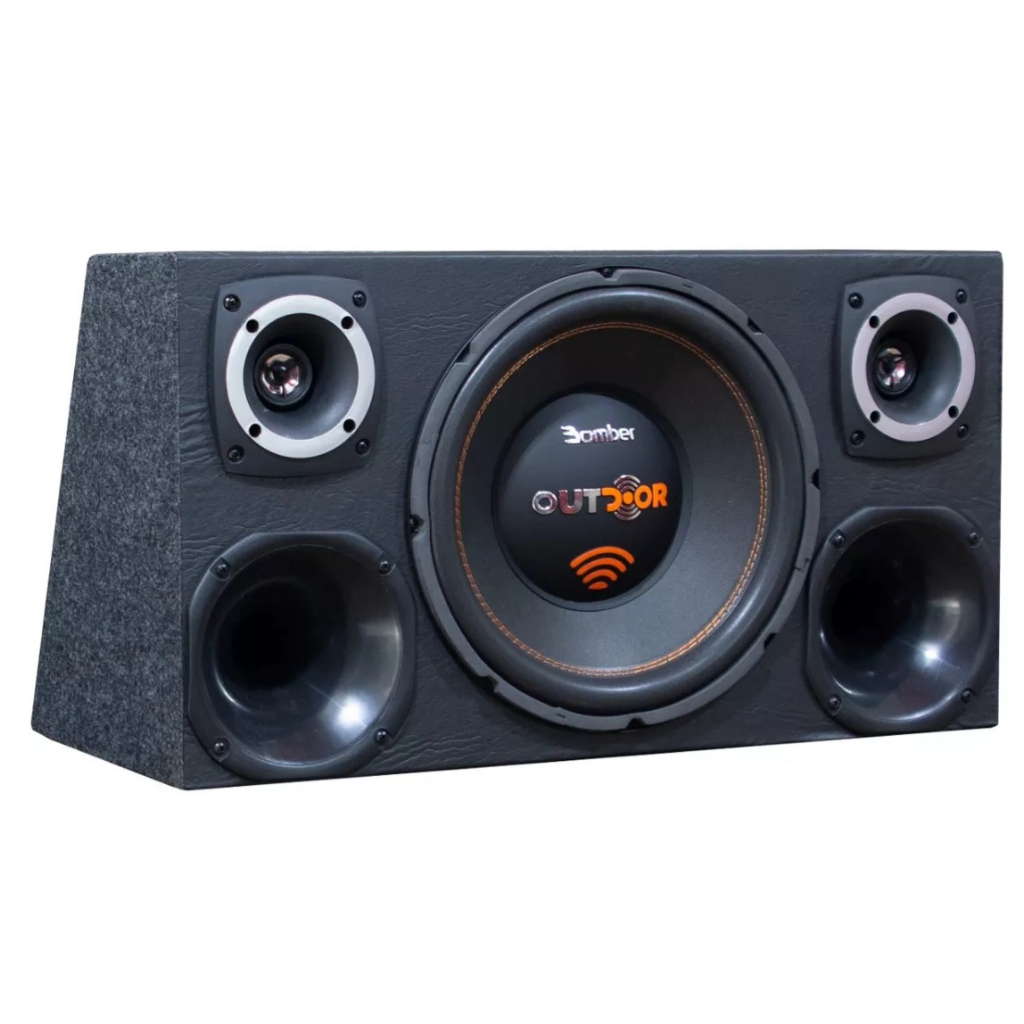 Som Automotivo Completo Caixa Trio Dutada Bomber Subwoofer 12 Polegadas Grave Subgrave Gravão Tweeter Driver Corneta - Spare Parts and Accessories for Vehicles