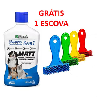 Shampoo Matt Pulgas Carrapatos 6 em 1 Kelldrin Pet Cães e Gatos