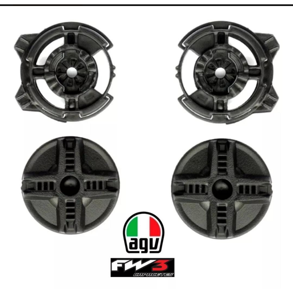 KIT REPARO CAPACETE AGV BLADE FW3 X OPEN BOTÃO COMPLETO