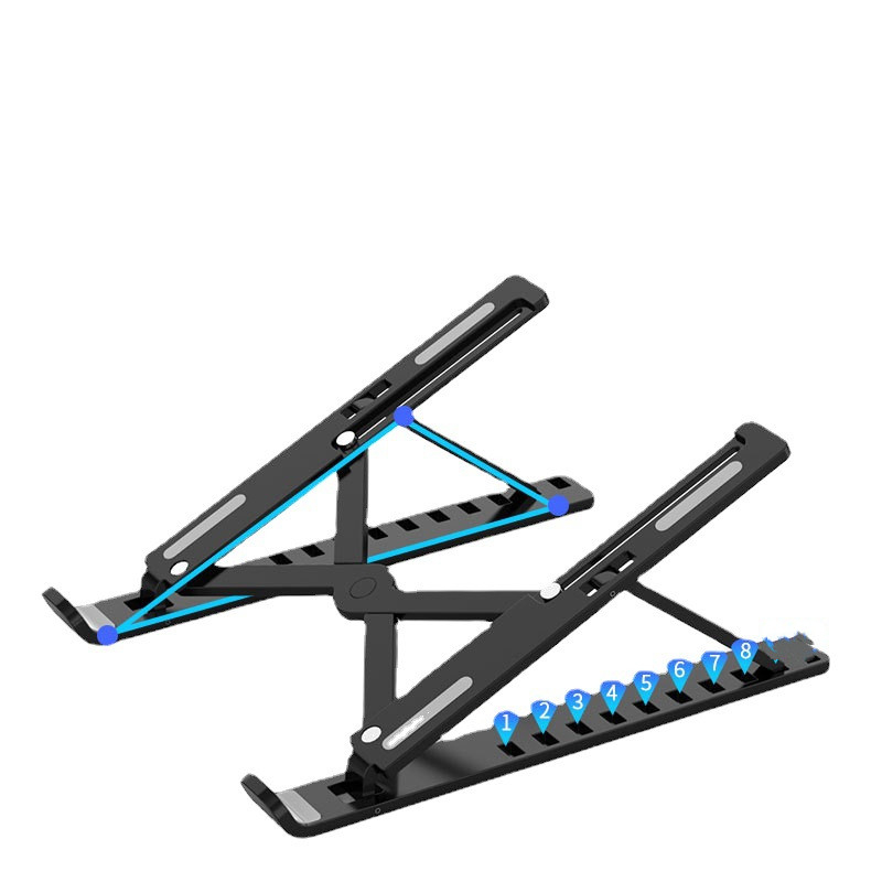 KIT 2 Suporte Apoio De Notebook Laptop Compacto Articulado Home Office / Suporte Notebook / Porta Notebook Preto