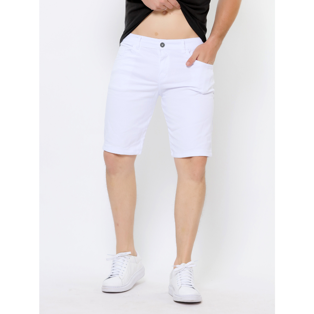 Bermuda sarja  Branca Preto Bege CREME... C/LAYCRA  casual TOP Bom qualidade 👍🏻 em Oferta na Shopee