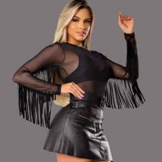 Body Tule Franja Country