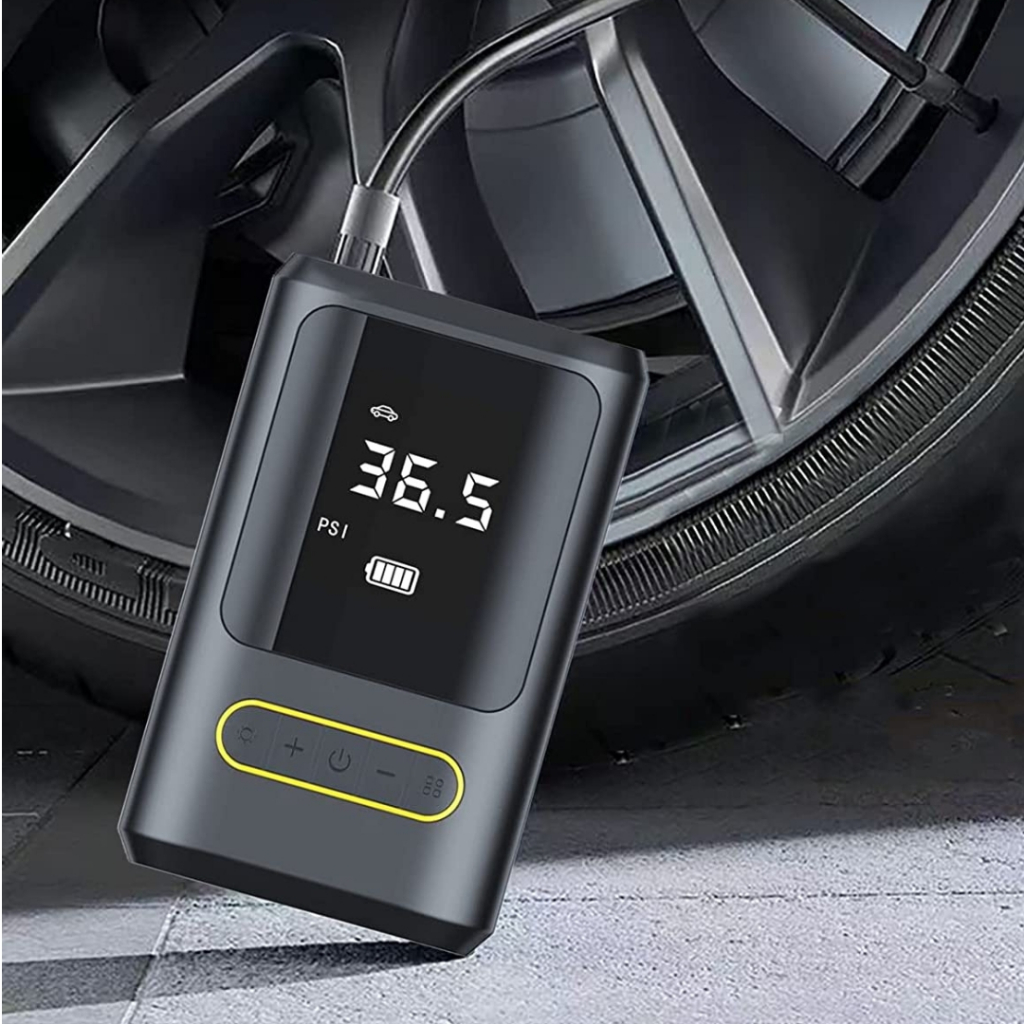 Mini Compressor de Ar Portatil Recarregavél Digital USB Calibrador Pneu