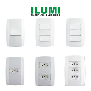 Tomada e Interruptores Slim 10A 20A Monobloco Ilumi