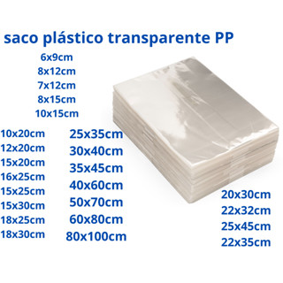 100gramas saco plástico pp cristal transparente embalagem sacolinhas de polipropileno