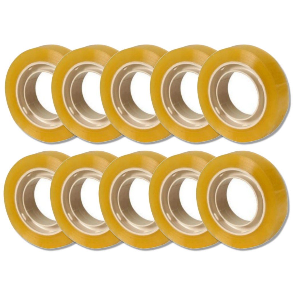 Kit 10 rolos fita Durex Adesiva Fit Pel 12mm x 10m