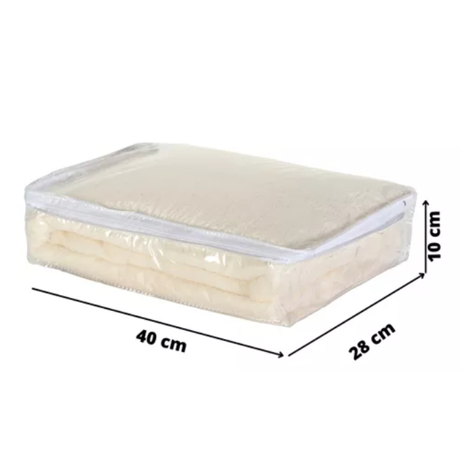 Organizador Multiuso Transparente de pvc com Zíper -P