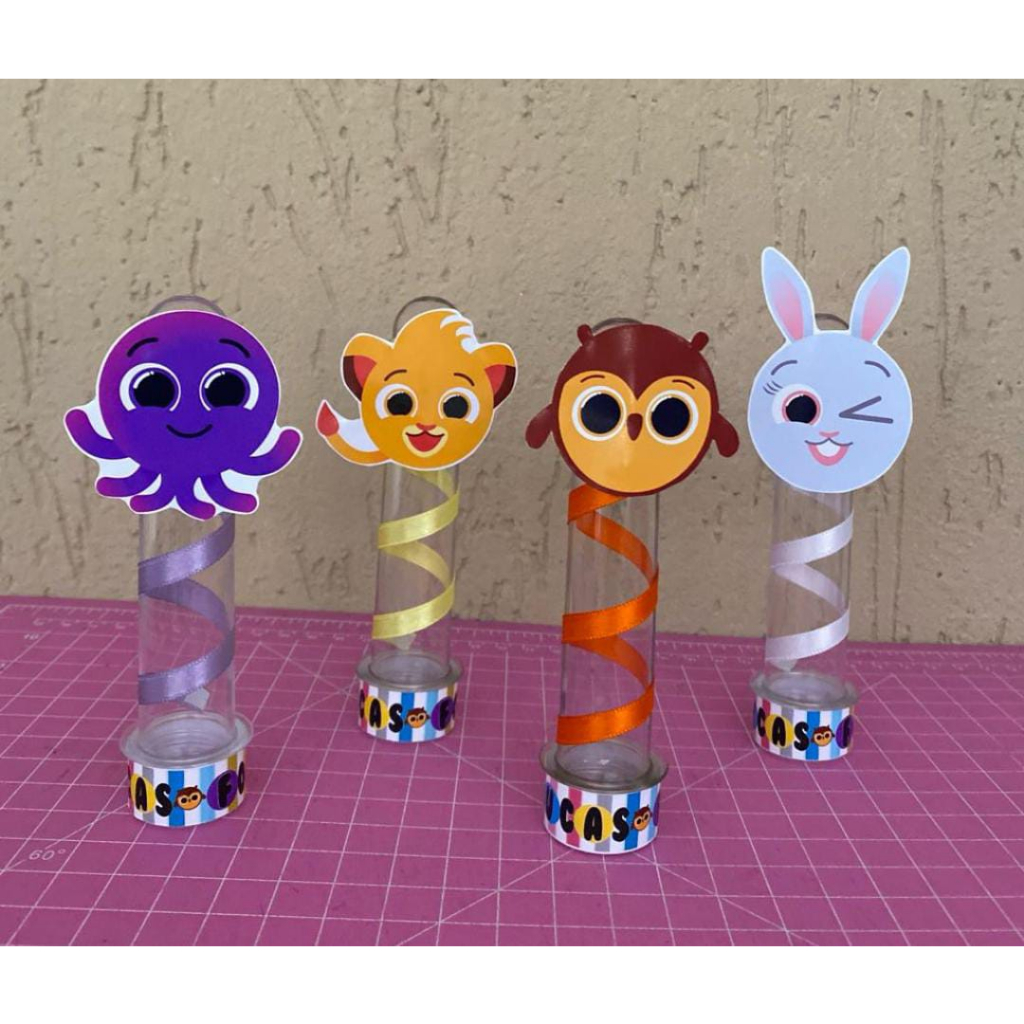 Combo de 10 Tubetes Personalizados Bolofofos - Lembrancinha de aniversario- tema bolofofos