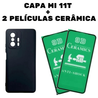 Capa Capinha Aveludada + 2 Películas Cerâmica Celular Xiaomi MI 11T