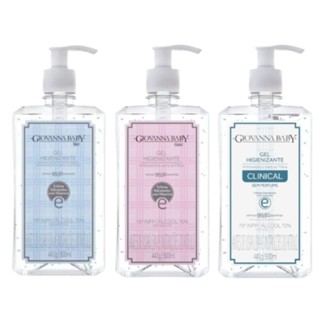 Giovanna Baby Álcool Gel 70% - Gel Higienizante Antisséptico 500ml Classic Rosa e Blue