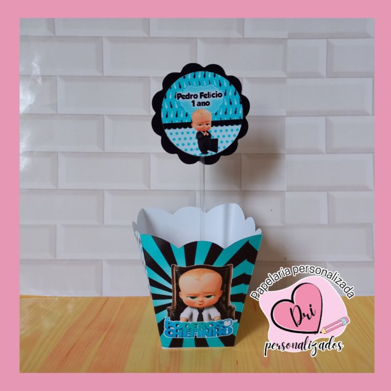 10 centro de mesa poderoso chefinho cachepot personalizado para festa e aniversário