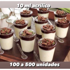 KIT 100~500 UNIDADE COPO ACRÍLICO SANTA CEIA MINI 10 ML (CHOCO)
