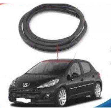 Acabamento Superior Do Parabrisa Do Peugeot 206 (borracha)