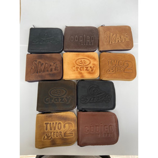 carteiras masculina em couro kit com 10 peças , fecho em zíper , ótimo para revenda.