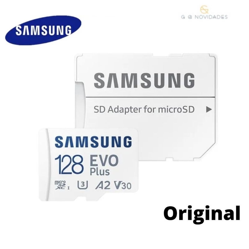 Cartão de Memória Samsung Evo Plus micro SD 128 GB com adaptador