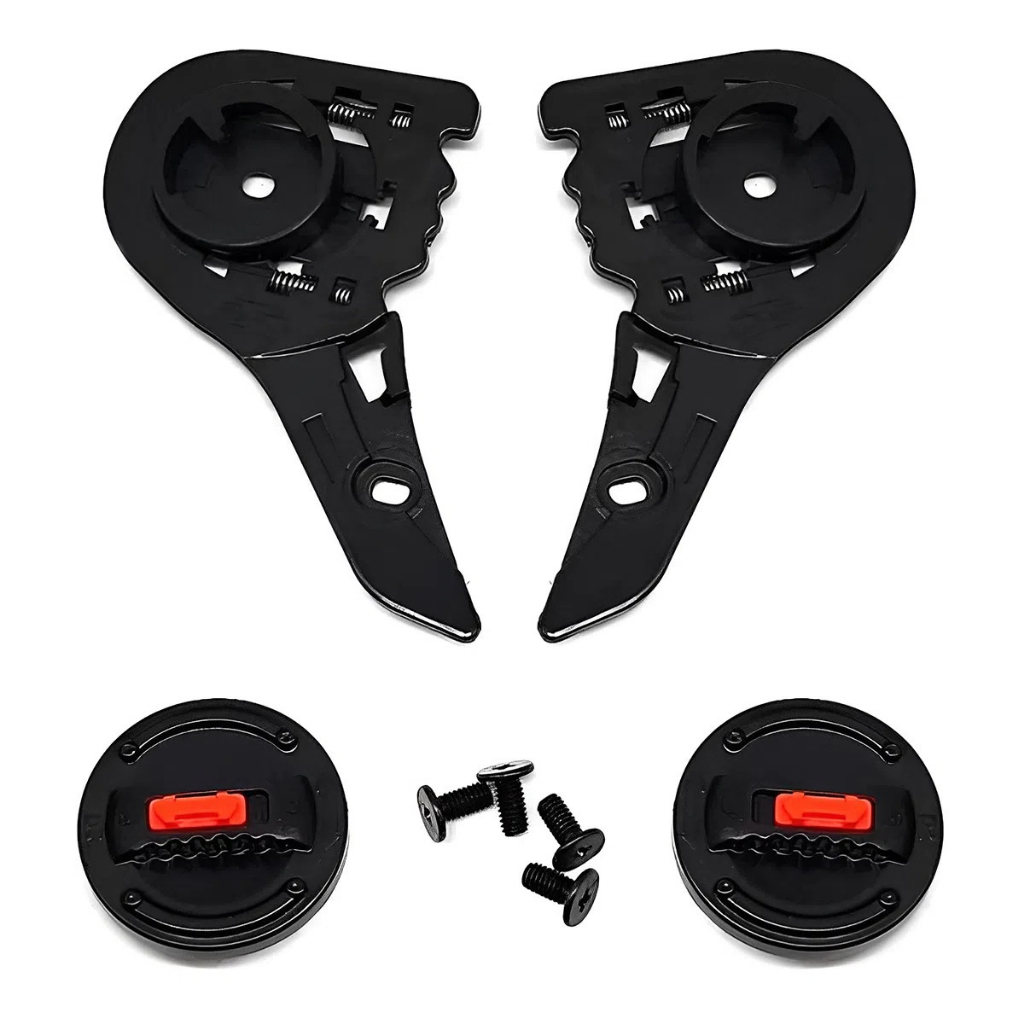 Kit Reparo Fixação Viseira Comp. c/ LS2 FF358 FF396 Helt Strada FW3 GT Texx Action Cristal Polivisor