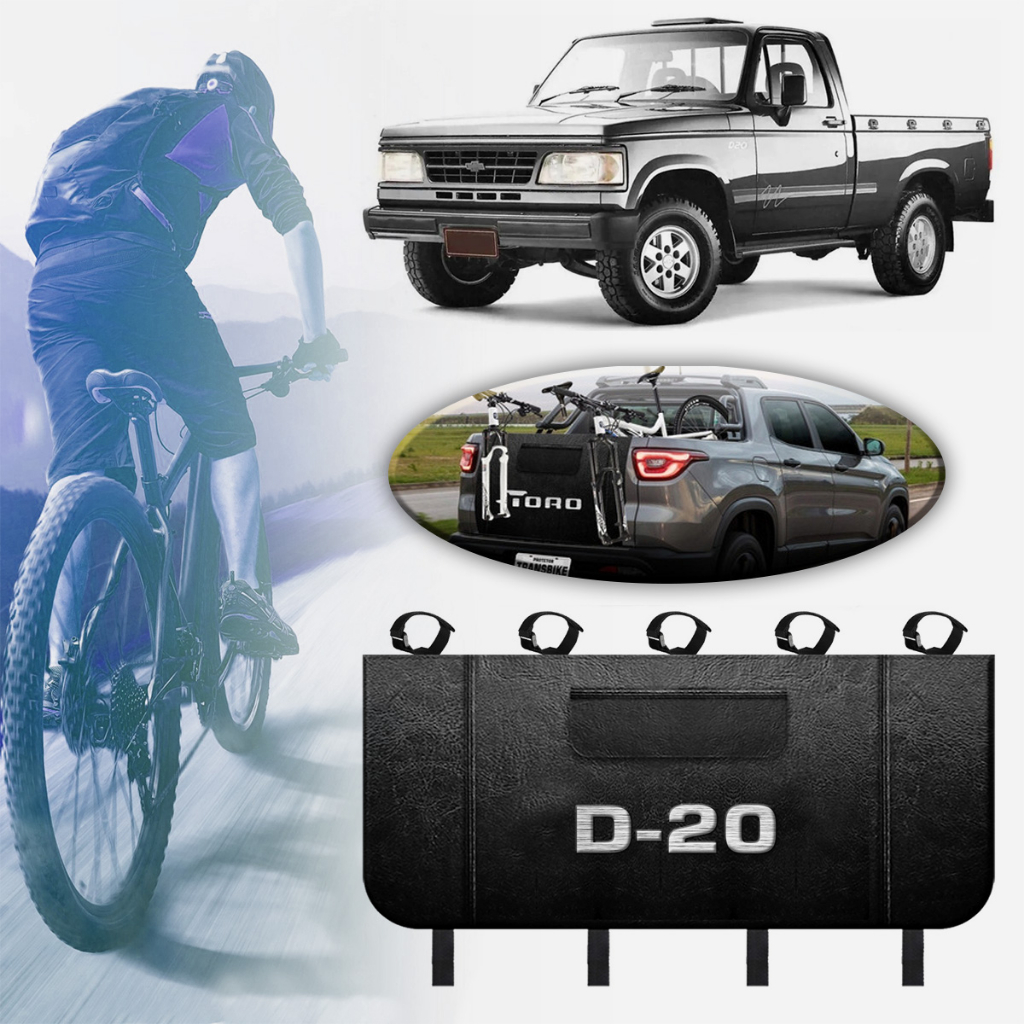 Transbike Gm D20 Trukpady P/ Caçamba Truk Pady Premium Preto Bike