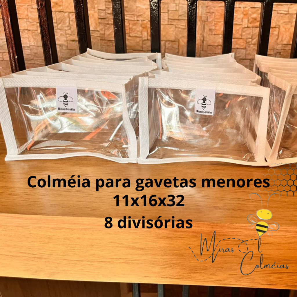 Kit 3 und colmeia para gavetas pequena, colmeia transparente, bebê, Mirasol , PROMOÇÃO.