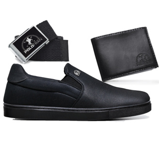 Tênis Masculino Polo Fran Slip On Iate Sapatênis Casual Básico + Carteira +cinto Bali em Oferta na Shopee
