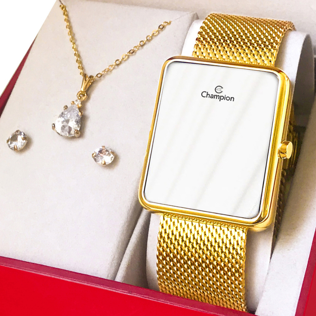 Relógio Feminino Digital Champion Dourado Original 1 Ano de Garantia em Oferta na Shopee