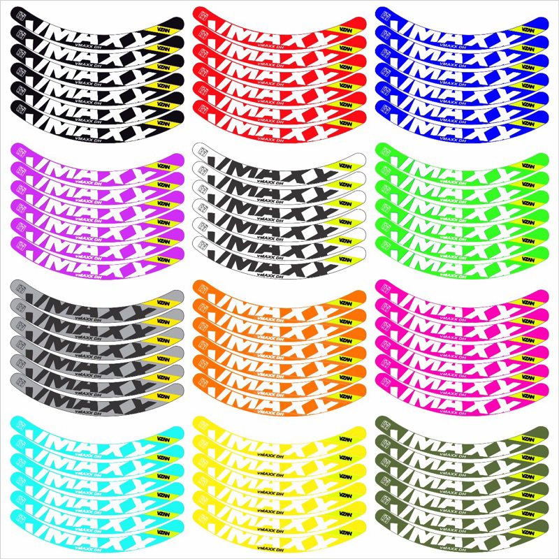 Cartelas Adesivo Vmaxx 2023 Disco e Vbrake 12 Unidades Roda Bike Ciclismo Aro 26 29