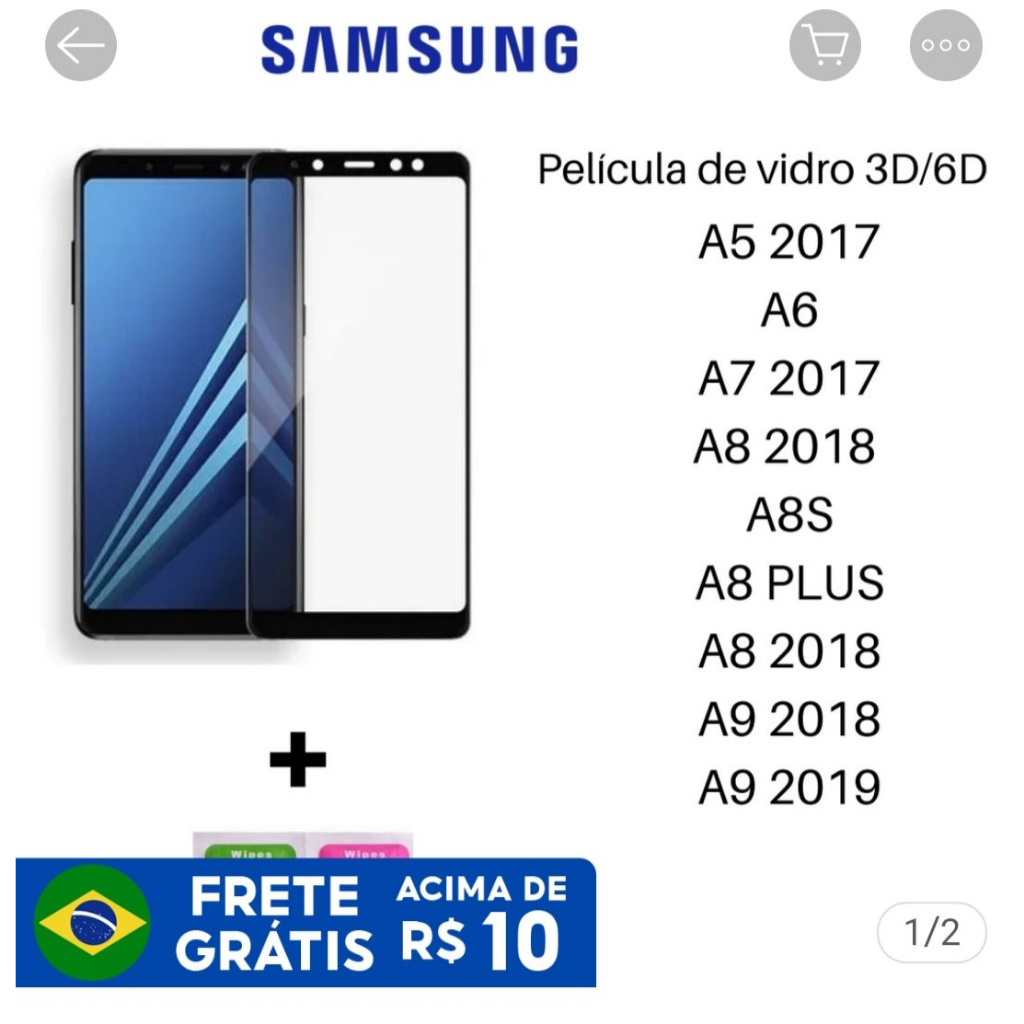 Capa Anti Impacto + Película de Vidro 3D PARA SAMSUNG A6 2018 A8 A8 PLUS Galaxy S23 Ultra Galaxy S23+ Galaxy S23 Galaxy S22 Ultra Galaxy S22 Plus Galaxy S22 Galaxy S21 Ultra Galaxy S21+ Galaxy S21 FE Galaxy S21 Galaxy S20 Ultra Galaxy S20+ Galaxy S20 FE