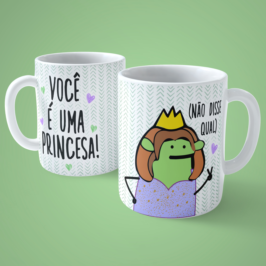 Caneca - Você é uma princesa, não disse qual / Shrek / Fiona
