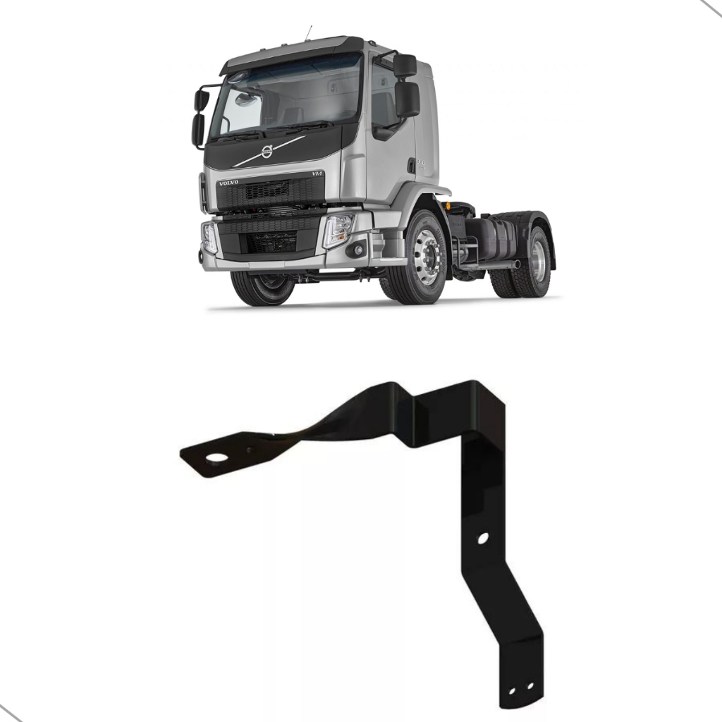 Suporte Antena Caminhão Volvo Vm Dianteiro Carona Preto Aço Galvanizado